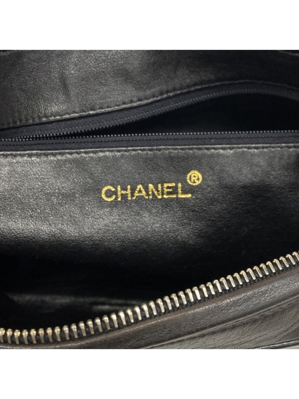 Chanel Shoulder Bag Lambskin Black Gold - Picture 5 of 10